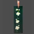 Green bookmark with roses