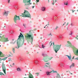 Pink floral and Dots Paper 