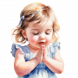 Praying toddler Girl (transparent)