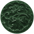 Vintage Xmas Button Green