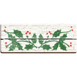 Vintage Xmas Wood Holly