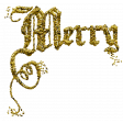 Vintage Xmas Glitter Merry
