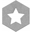 Spring Day Hexagon Shape 1c Chipboard Template