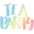 Unicorn Tea Party Word Art - Tea Party