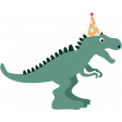 The Good Life: Birthday Illustrations - Dinosaur 01 with Hat Color