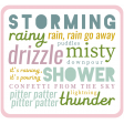 Umbrella Weather Words & Tags Kit: rain word art tag