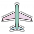 World Traveler Bundle #2 - Elements - Label Puffy Airplane