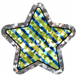 Good Life Aug 21_Star Shiny Sticker-Blue Green