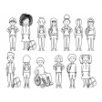 Draw It Kit #1 - School Kids Coloring Sheet 01