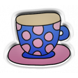 The Good Life: January 2022 Elements - puffy sticker tea cup
