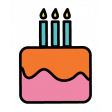 GL22 June Birthday Sticker Cake