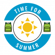 GL22 June School's Out Sticker Badge Time For Summer