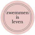 Water World Dutch Word Art: Label- Zwemmen Is Leven