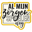 Water World Dutch Word Art: Plastic- Al Mijn Zorgen Spoelen Weg