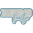 Water World Dutch Word Art: Plastic- Zwembad Feestje
