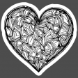 This Is Spooky Stickers: B&W Heart 2