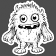 This Is Spooky Stickers: B&W Monster 2