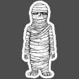 This Is Spooky Stickers: B&W Mummy