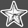 This Is Spooky Stickers: B&W Star 3