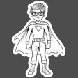 This Is Spooky Stickers: B&W Super Kid 1
