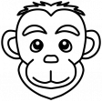 Animal Icon Template Monkey