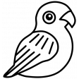 Animal Icon Template Parrot