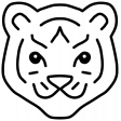 Animal Icon Template Tiger