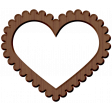 Panda Love Wood Heart Frame