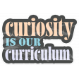 Learning in Progress Curiosity is Our Classroom Distressed Sticker