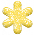 Food Day - Elements - Glitter Flower - Yellow