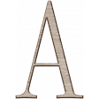 Winter Day Alphas -Uppercase A - Wood Serif