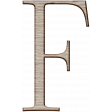 Winter Day Alphas -Uppercase F - Wood Serif