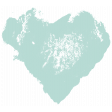 XY - Paint, Stamps & Splatter - Blue Heart