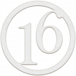Toolbox Numbers - White Circle Number 16