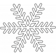 Snowflake Doodle Template 024
