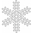 Snowflake Doodle Template 025