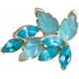 April Showers - Teal Brooch