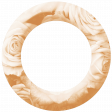 Spring Fresh Round Rose Frame 03 - Cream