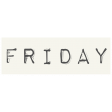 Work From Home - Friday Word Label White