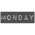 Work From Home - Monday Word Label Black