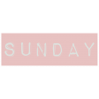 Work From Home - Sunday Word Label Pink