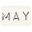 Work From Home - May Word Label White