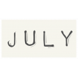 Work From Home - July Word Label White