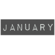 Work From Home - January Word Label Black