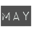 Work From Home - May Word Label Black