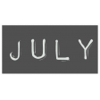Work From Home - July Word Label Black