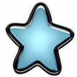 Winter Puffy Sticker Light Blue Star