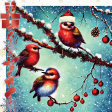 Winter Birds Background