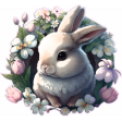 Floral Easter Bunny