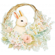 Easter Bunny Floral Wreath 